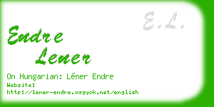 endre lener business card